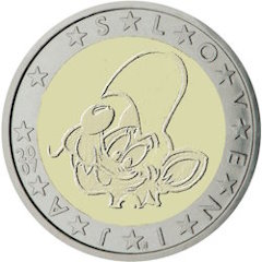 Zvitorepec on a Slovenian coin